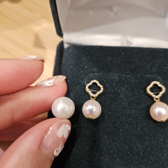 Akoya pearl earrings - Picture 3 of 4